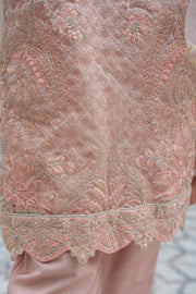 Motif Girls Embroidered Suit