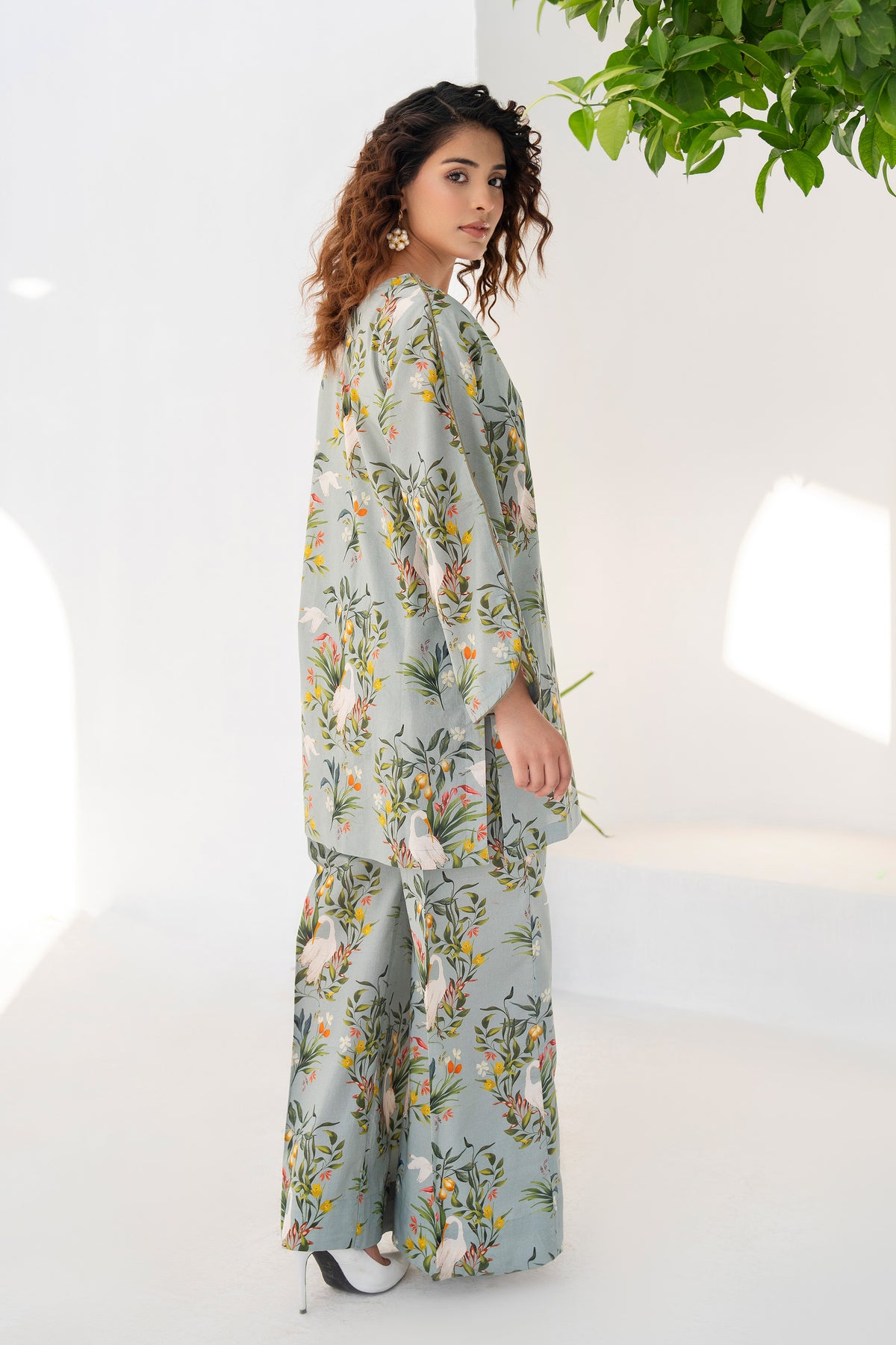 Motif Lawn Printed Co-ord Set-015