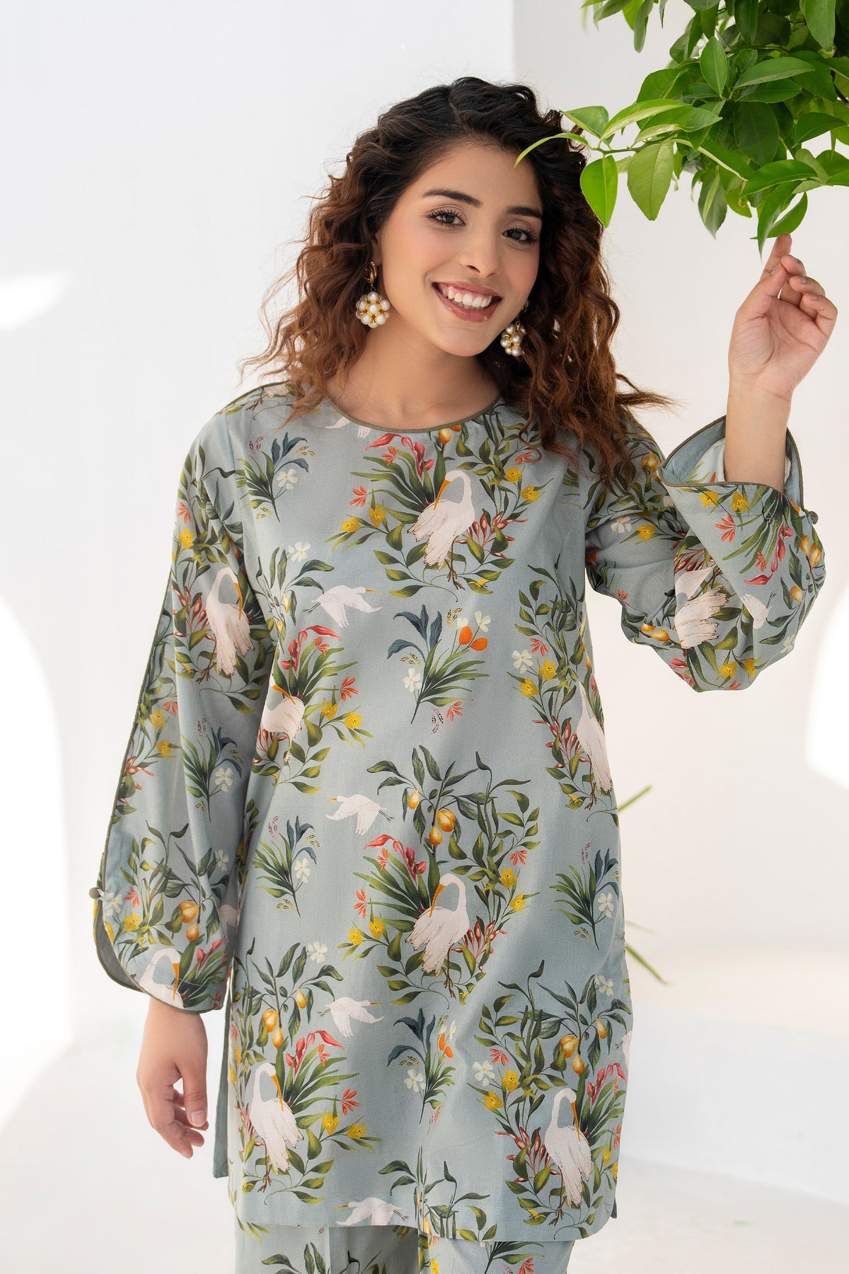 Motif Lawn Printed Co-ord Set-015
