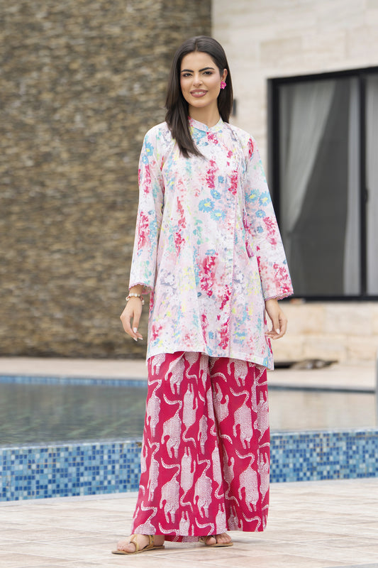 Motif Lawn Printed Co-ord Set-035