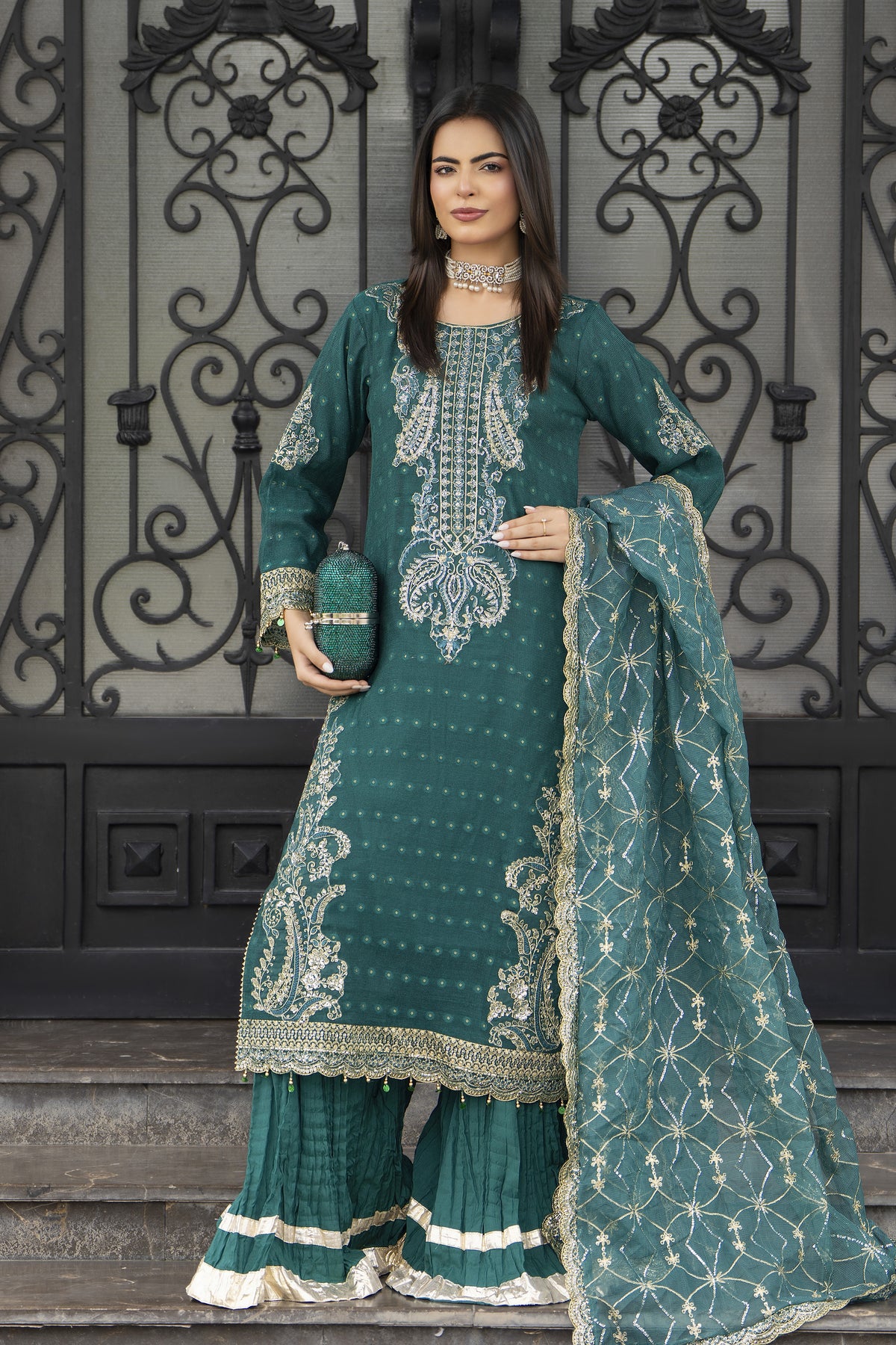 Motif Khaddi Net Embroidered Suit-3806 - Motif UK