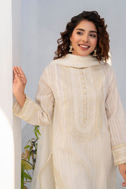 Motif Lawn Embroidered Suit