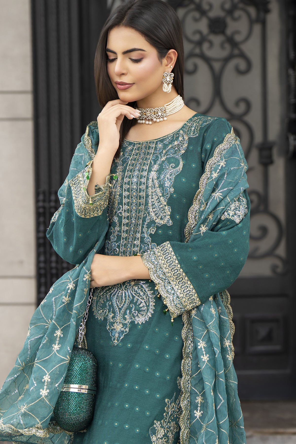 Motif Khaddi Net Embroidered Suit-3806 - Motif UK