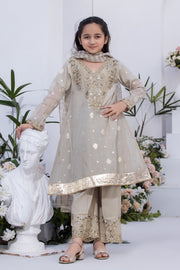 Motif Girls Jacquard Embroidered Suit