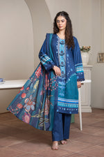 Motif Lawn Printed Suit-015