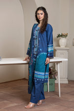 Motif Lawn Printed Suit-015