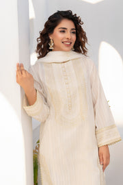 Motif Lawn Embroidered Suit