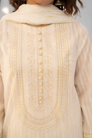 Motif Lawn Embroidered Suit