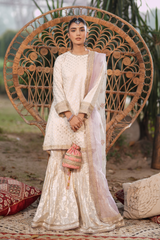 Motif Zari Jacquard Embroidered Suit