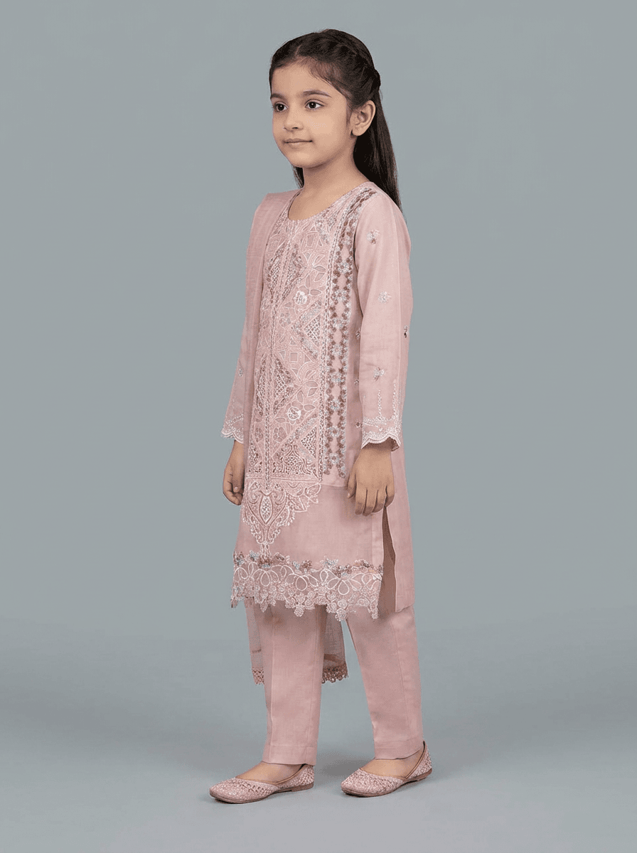Motif Kids Lawn Embroidered Suit-033