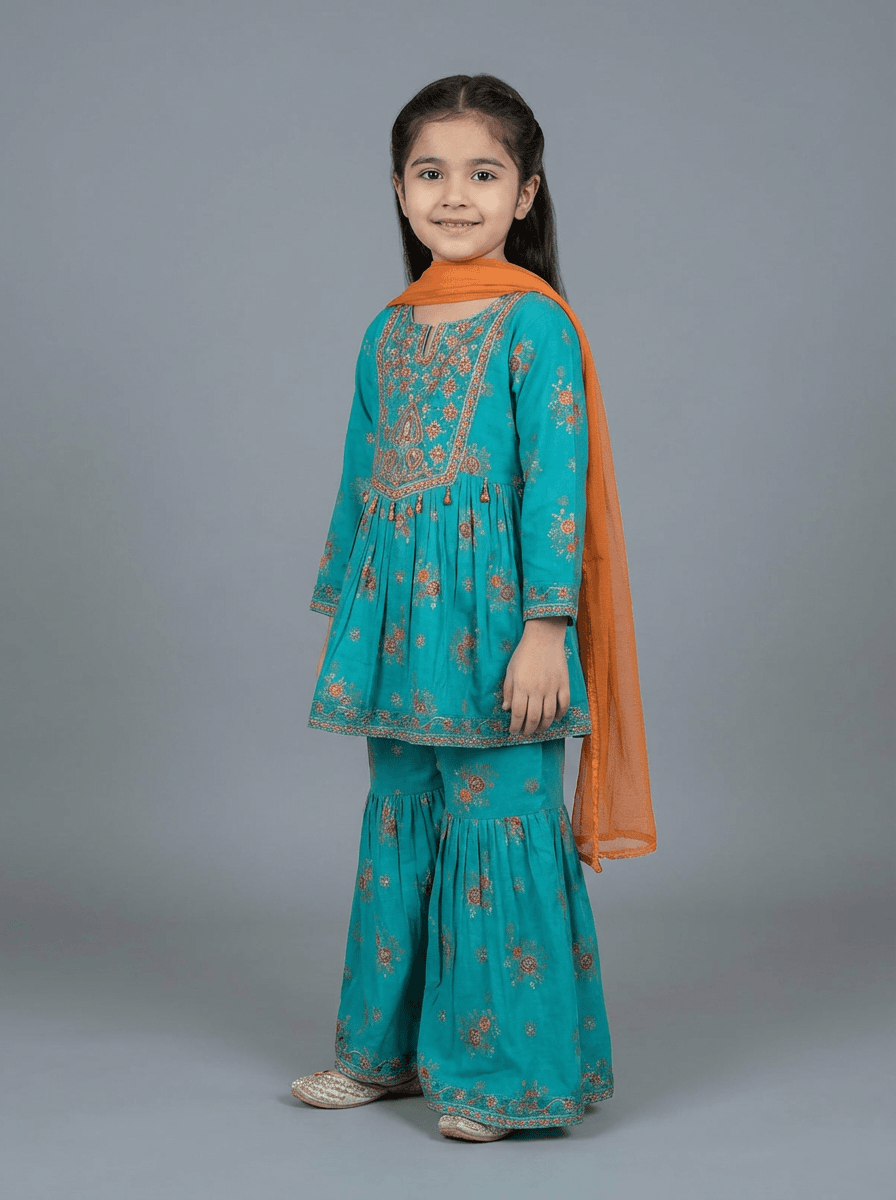 Motif Kids Printed Suit-26414