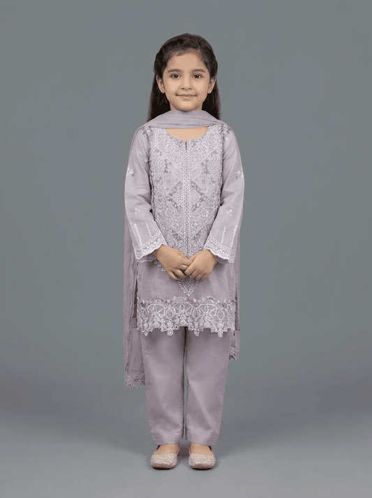 Motif Kids Lawn Embroidered Suit-033
