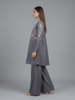 Motif Khaddar Embroidered Co-Ord Set-055