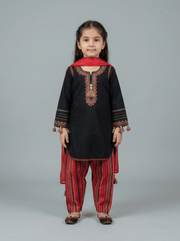 Motif Kids Embroidered Suit-711