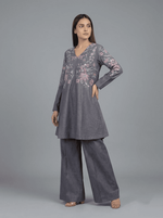 Motif Khaddar Embroidered Co-Ord Set-055