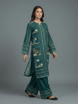 Motif Silk Printed Co-ord Set-055