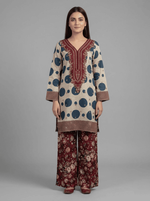 Motif Lawn Printed Co-ord Set-011