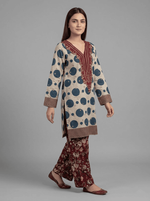 Motif Lawn Printed Co-ord Set-011