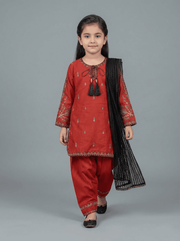 Motif Kids Embroidered Suit-26402