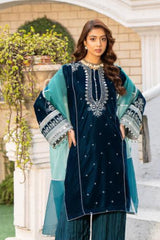 Motif Velvet Embroidered Suit