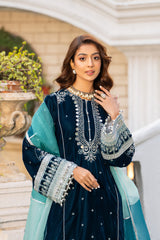 Motif Velvet Embroidered Suit