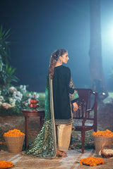 Motif Velvet Embroidered Suit