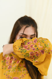 Motif Khaddar Embroidered Kurta