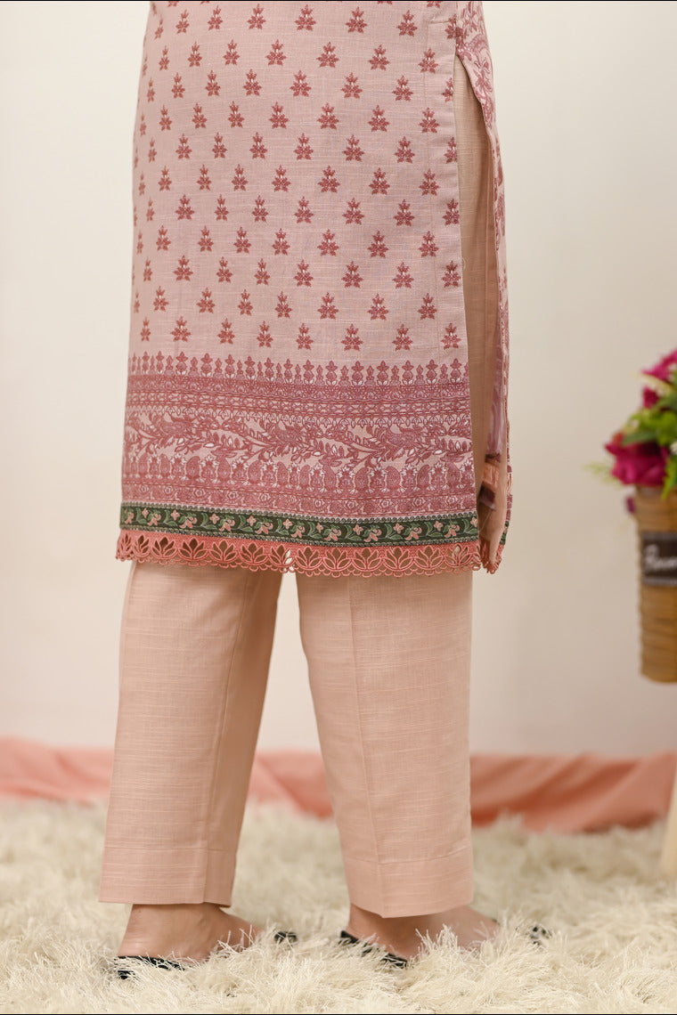 Motif Printed Khaddar Suit