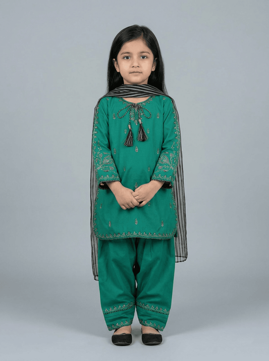 Motif Kids Embroidered Suit-26402