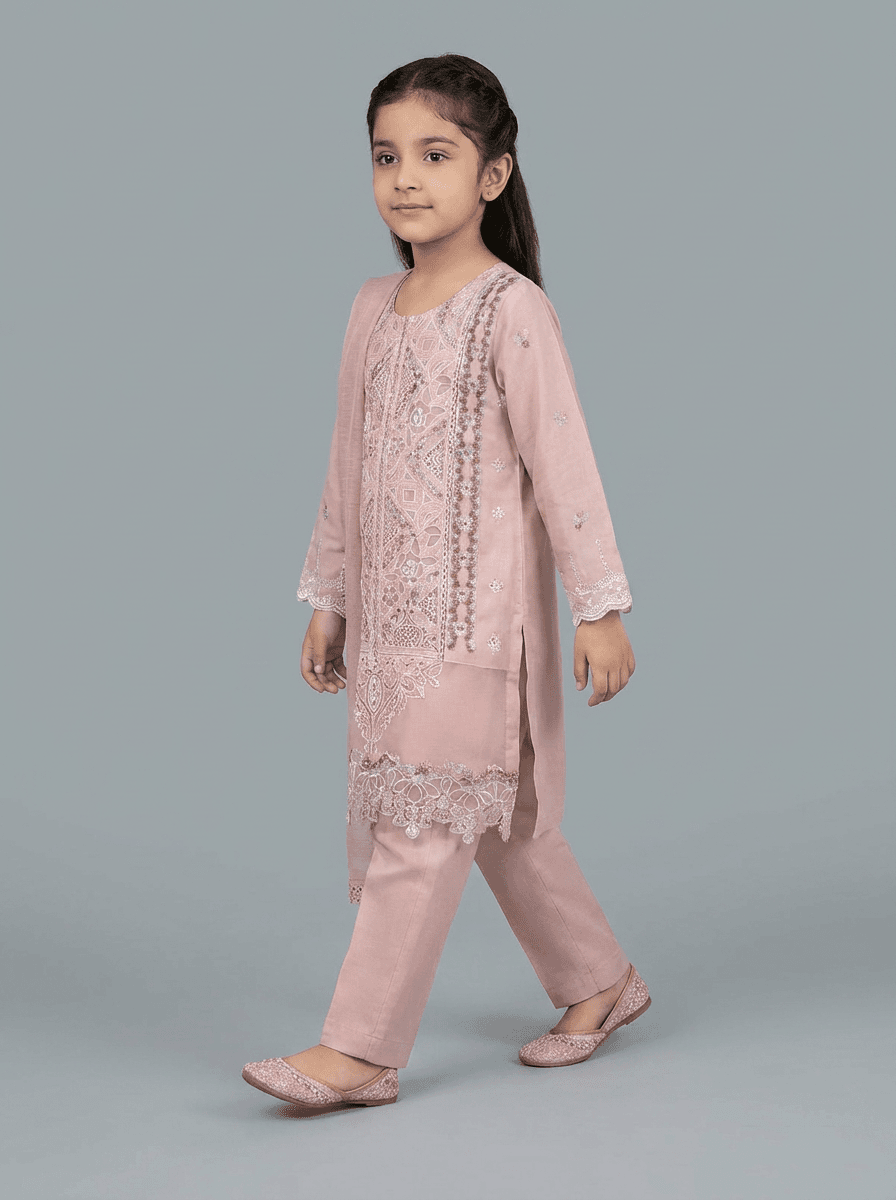 Motif Kids Lawn Embroidered Suit-033