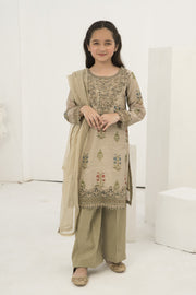 Motif Kids Cotton Silk Embroidered Suit