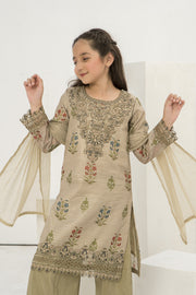 Motif Kids Cotton Silk Embroidered Suit