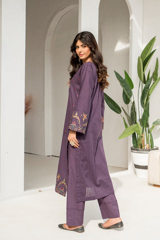 Motif Lawn Embroidered Suit