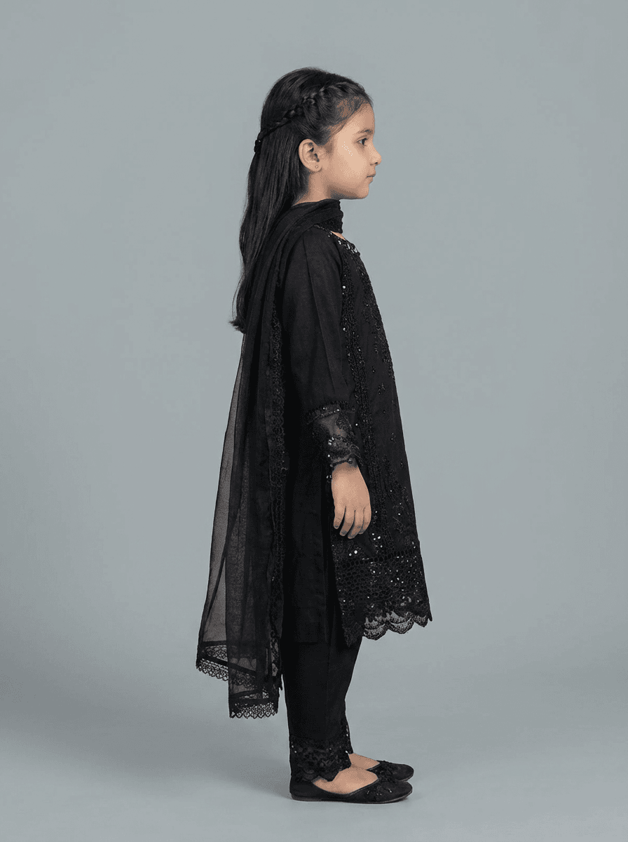 Motif Kids Lawn Embroidered Suit-031