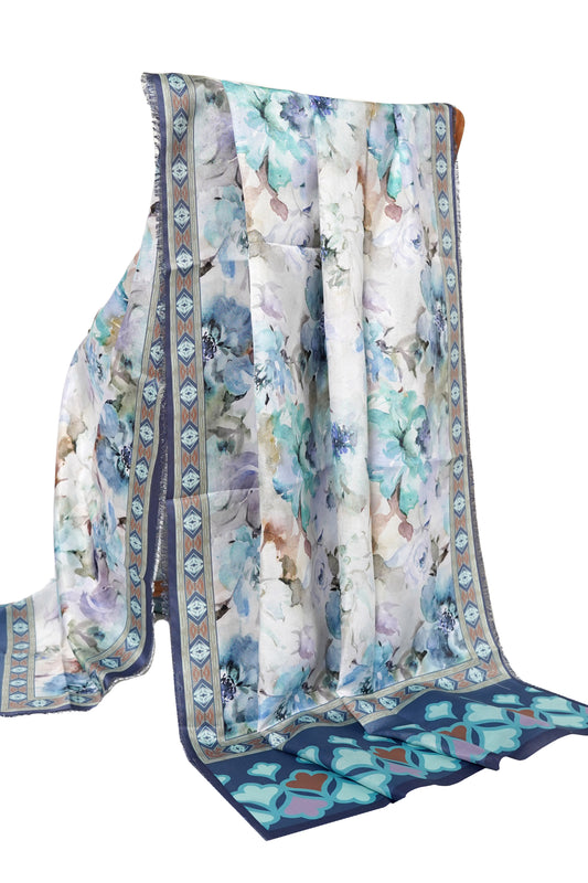 Blue Daisy Dupatta - Motif UK