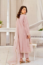 Motif Cotton Silk Embroidered Suit-012