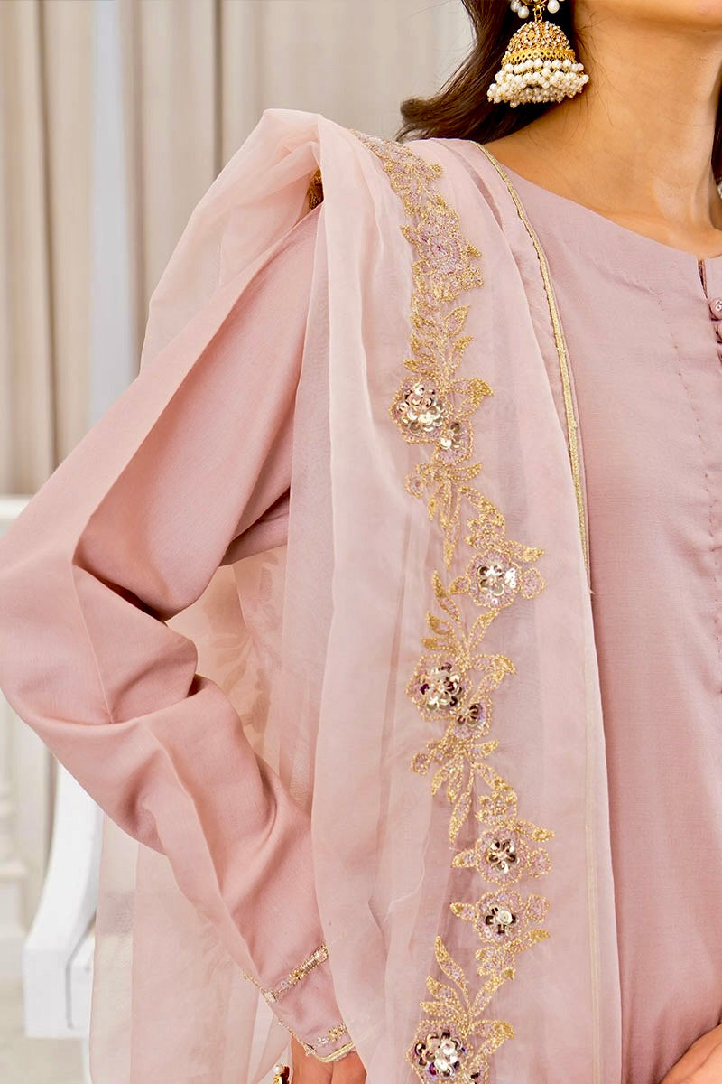 Motif Cotton Silk Embroidered Suit-012