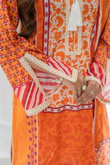 Motif Lawn Printed Suit