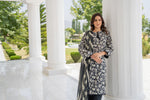 Motif Lawn Printed Suit-010