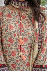 Motif Lawn Printed Suit