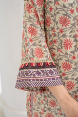 Motif Lawn Printed Suit