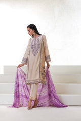 Motif Cotton Embroidered Suit