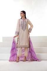 Motif Cotton Embroidered Suit