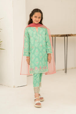Motif Kids Lawn Embroidered Suit