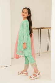 Motif Kids Lawn Embroidered Suit