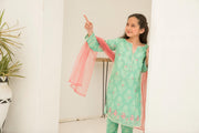 Motif Kids Lawn Embroidered Suit