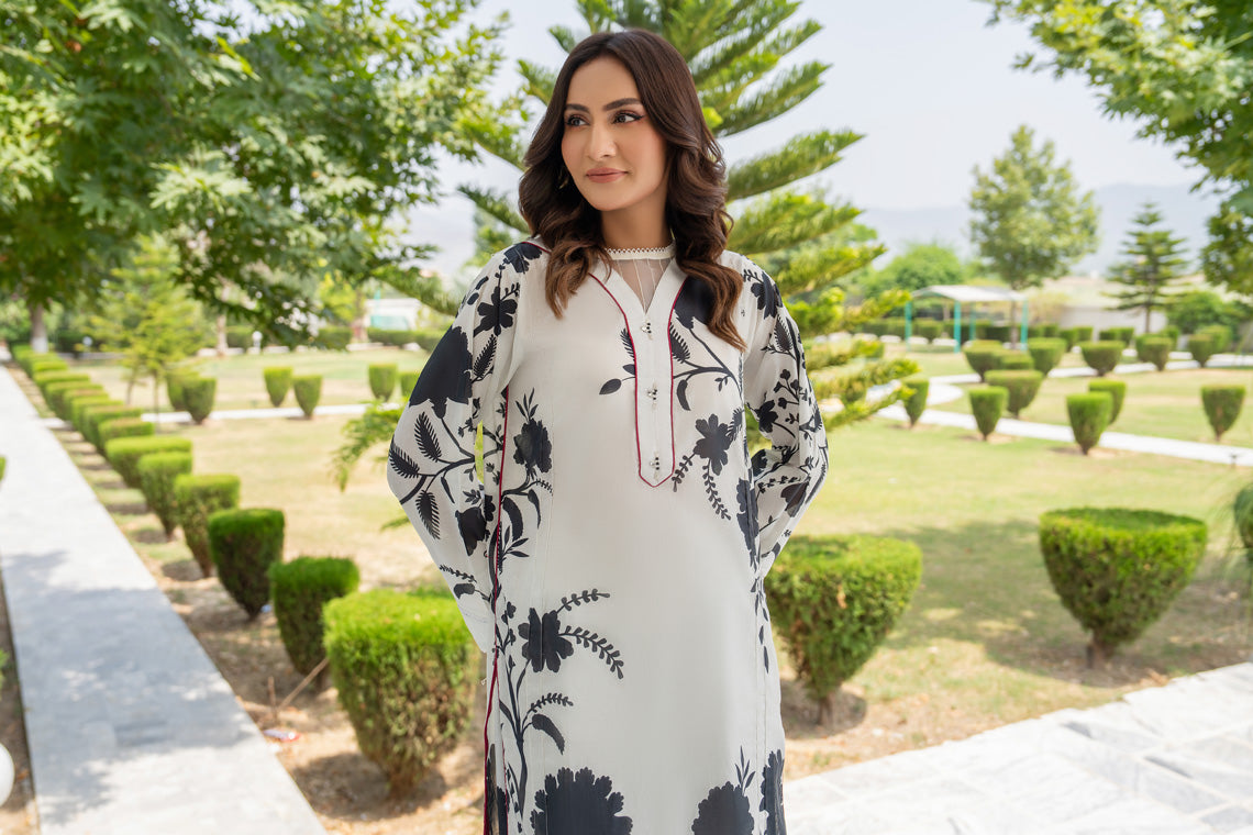 Motif Lawn Printed Co-ord Set-018