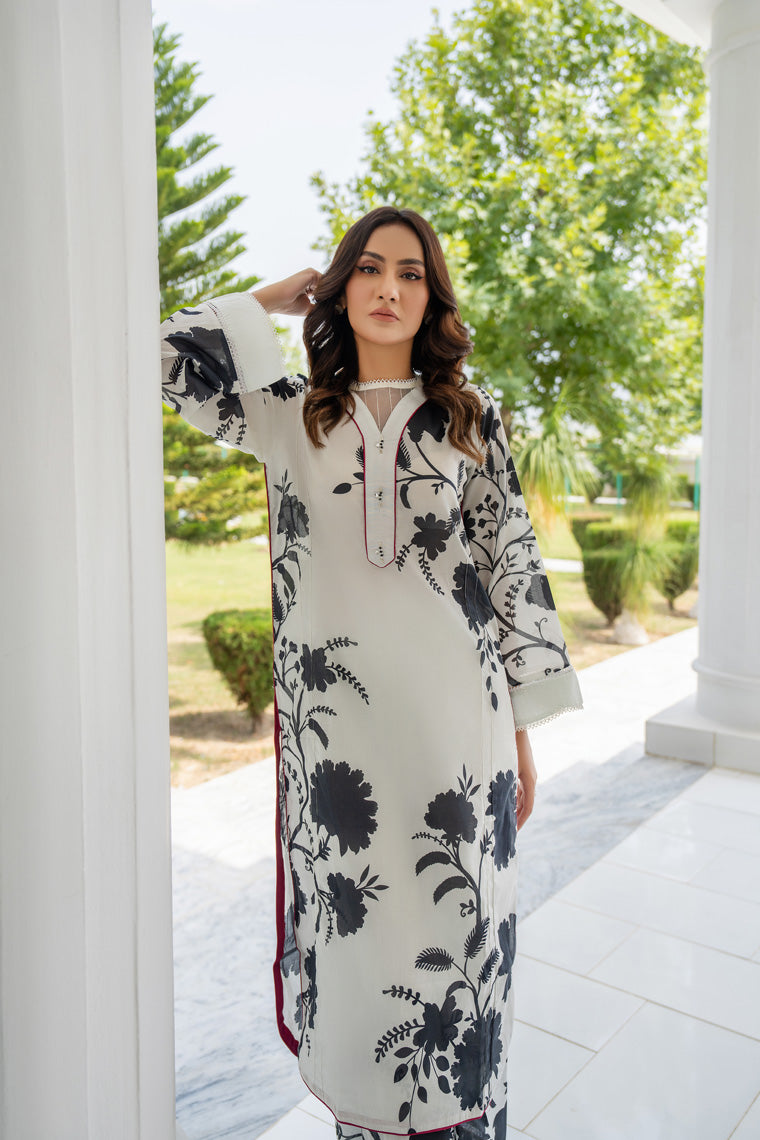 Motif Lawn Printed Co-ord Set-018