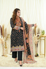 Motif Printed Khaddar Suit