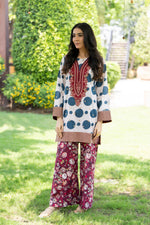 Motif Lawn Printed Co-ord Set-011